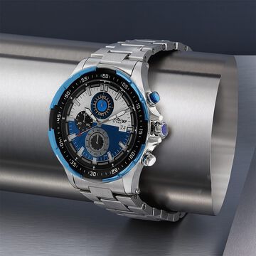 Titan Octane Quartz Chronograph Blue Dial Stainless Steel Strap Watch For Men