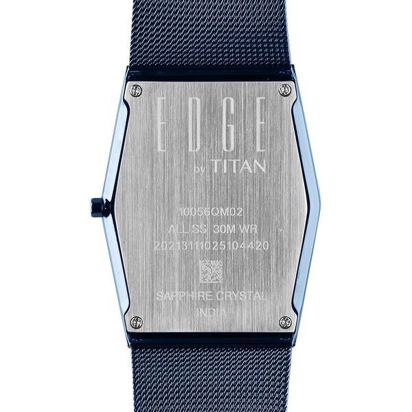 Titan Edge Whimsey Quartz Analog Blue Dial Blue Stainless Steel Strap Watch For Men - image number 6
