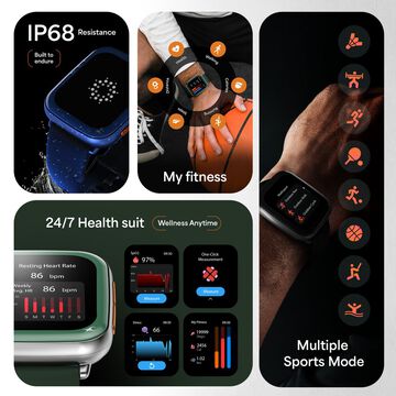 Fastrack Navstar Smartwatch 1.85" inch AMOLED Display, AI Chat, AI Watchface, Offline Voice Commands, 24/7 Health Suite