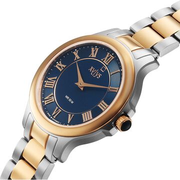 Xylys Genevieve Quartz Analog Blue Dial Two Tones Stainless Steel Strap Watch For Women