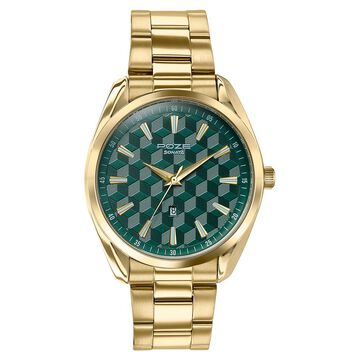 Sonata Poze Quartz Analog Two Toned Dial Golden Colour Stainless Steel Strap Watch For Men