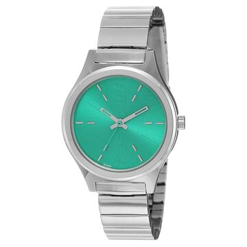 Fastrack Quartz Analog Green Dial Watch for Girls