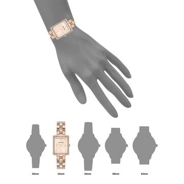Anne Klein Quartz Analog Rose Gold Dial Rose Gold Metal Strap Watch For Women