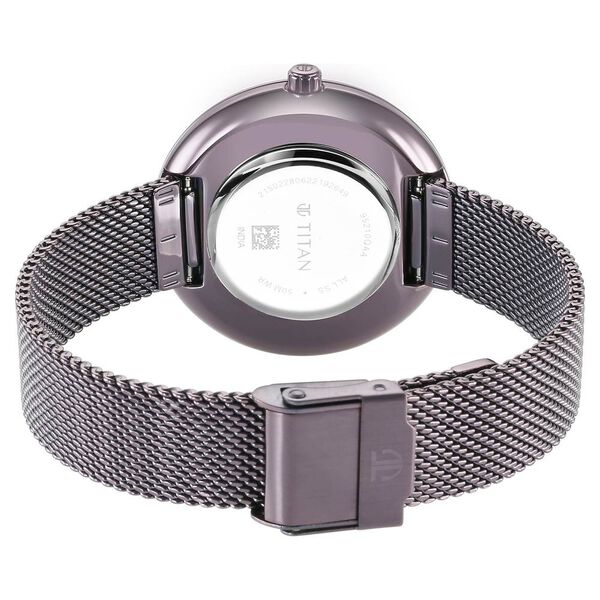 Glitz Purple Dial Stainless Steel Strap Watch for Women - image number 4
