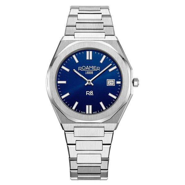 Roamer Quartz Analog with Date Blue Dial Silver Stainless Steel Strap Watch For Men - image number 0