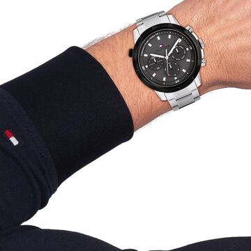 Tommy Hilfiger Quartz Multifunction Grey Stainless Steel Strap for Men