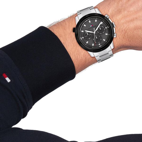 Tommy Hilfiger Quartz Multifunction Grey Stainless Steel Strap for Men - image number 3