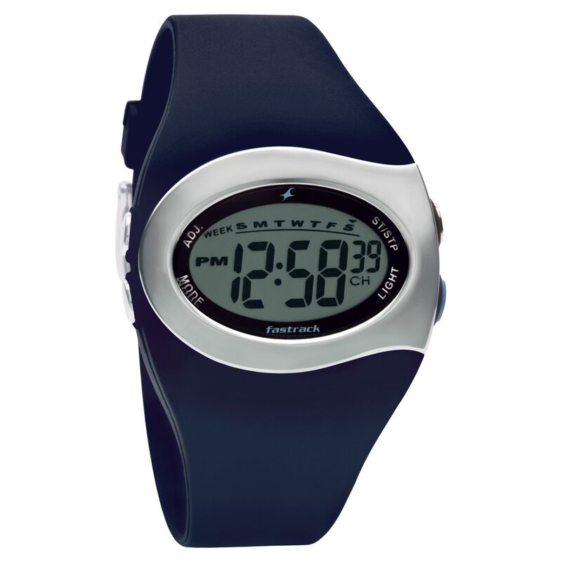Fastrack Digital Grey Dial Plastic Strap Watch for Girls