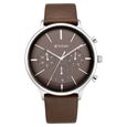 Titan Quartz Multifunction Brown Dial Leather Strap Watch for Men - image number 0