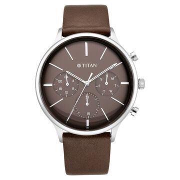 Buy Titan Men Leather Straps Analogue Chronograph Watch NL1734WL01 -  Watches for Men 2193037