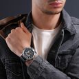Police Automatic With Self Winding Blue Dial Blue Color Leather Strap Watch For Men - image number 6