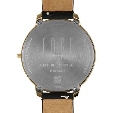 Edge Velora Quartz Analog Black Dial Two Toned Leather Strap Watch For Women