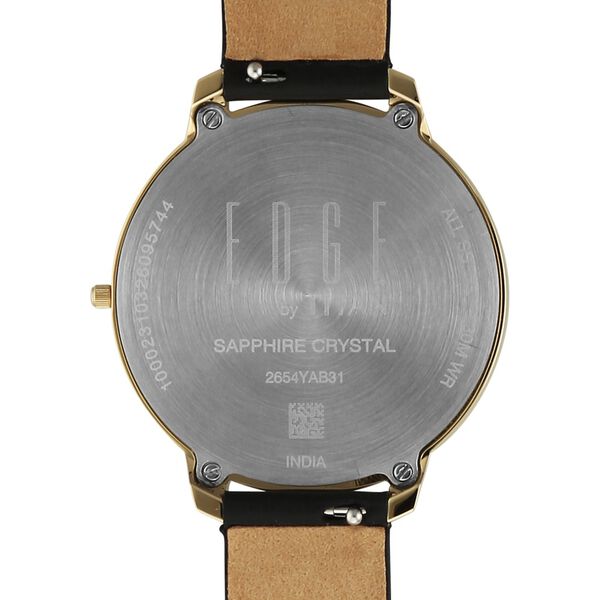 Edge Velora Quartz Analog Black Dial Two Toned Leather Strap Watch For Women - image number 6