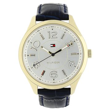 Tommy Hilfiger Quartz Analog Silver Dial Leather Strap Watch for Women