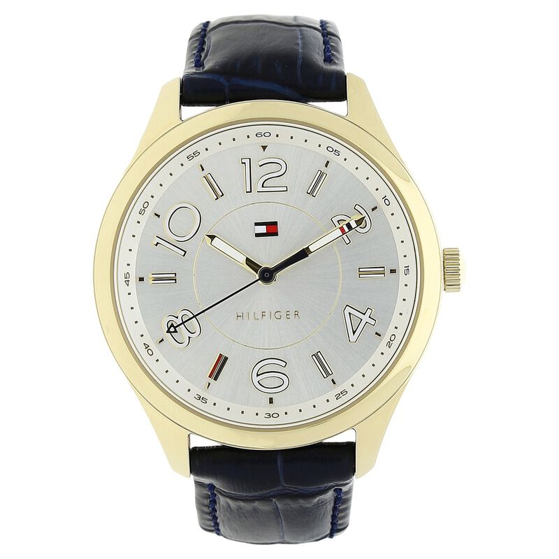 Tommy Hilfiger Quartz Analog Silver Dial Leather Strap Watch for Women - image number 0