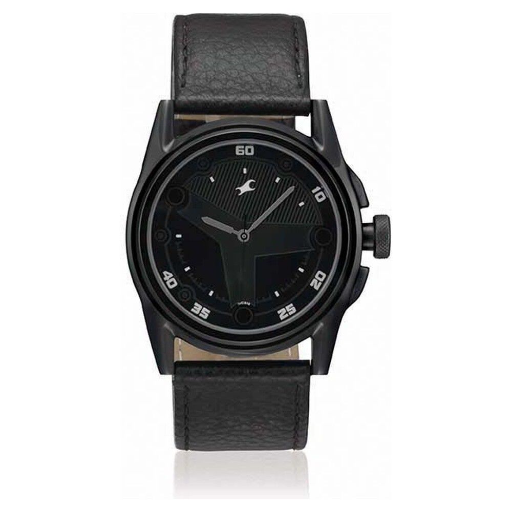 Fastrack watch black belt sales