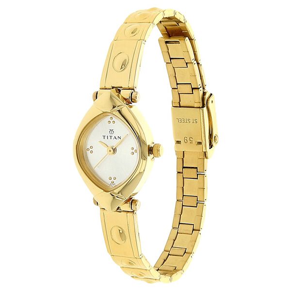 Titan Quartz Analog Silver Dial Stainless Steel Strap Watch for Women - image number 1