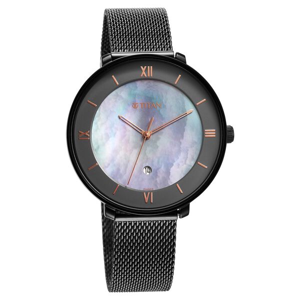 Titan Workwear Mother Of Pearl Dial Stainless Steel Strap Watch for Women - image number 1