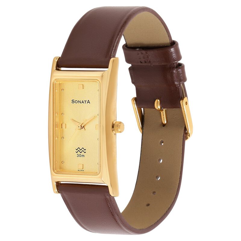 Sonata Quartz Analog Champagne Dial Watch for Men - image number 1