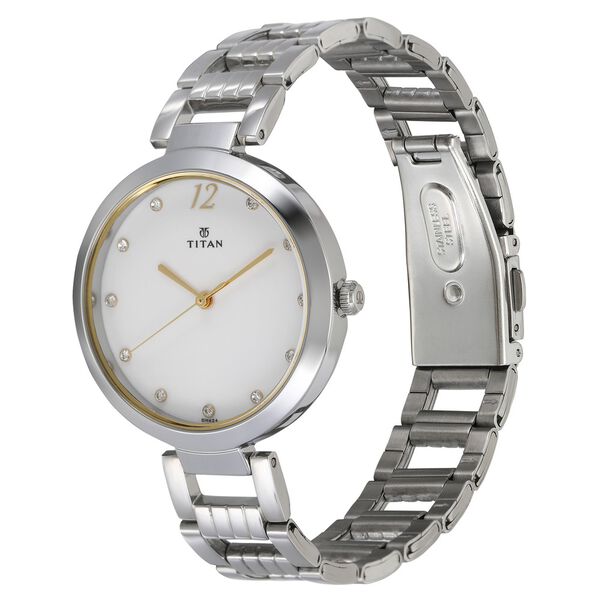 Titan Sparkle White Dial Analog Stainless Steel Strap watch for Women - image number 2