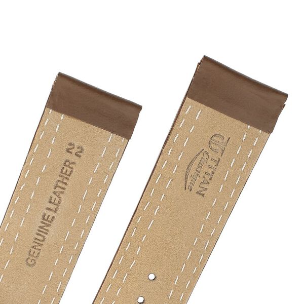 22 mm Brown Genuine Leather Straps for Men - image number 4