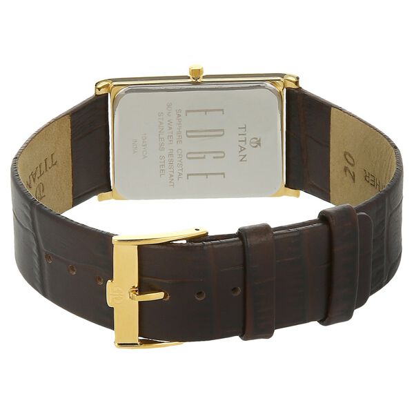 Titan Quartz Analog Silver Dial Leather Strap Watch for Men - image number 3