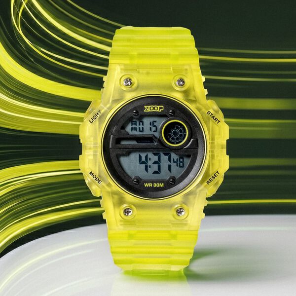 Zoop Mystic Digi Digital Watch For Boys With Transparent Green Finish From House Of Titan - image number 0