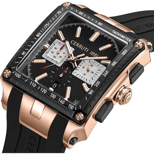 Cerruti 1881 Quartz Chronograph Black Dial Stainless Steel Strap Watch for Men - image number 2