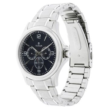 Titan Blue Dial Quartz Multifunction Stainless Steel Strap watch for Men