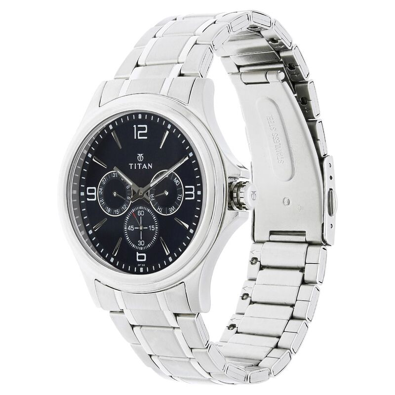 Titan Blue Dial Quartz Multifunction Stainless Steel Strap watch for Men - image number 1