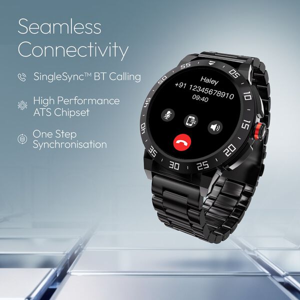 Fastrack Magnus FX3 Luxury Metal Smartwatch Premium Top Ring Design comes with High Definition 3.7 cm UltraVU Display With Silver Strap - image number 3