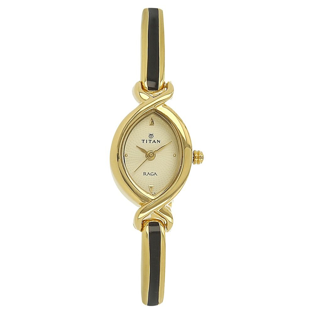 Titan Raga Champagne Dial Women Watch With Metal Strap