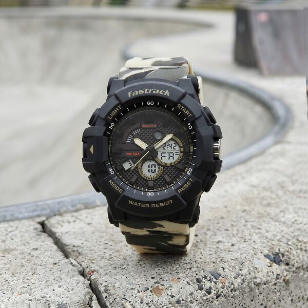 Fastrack Streetstyle Ana Digi watch with Camoflage look for Guys - image number 0