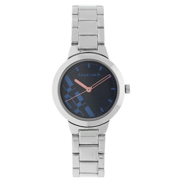 Fastrack Checkmate Quartz Analog Blue Dial Stainless Steel Strap Watch for Girls - image number 0