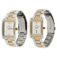 Titan Quartz Analog with Day and Date Silver Dial Stainless Steel Strap Watch for Couple - image number 1
