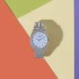 Sonata Poze Quartz Analog Yellow Dial Silver Colour Stainless Steel Strap Watch For Men