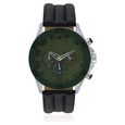 Fastrack Quartz Chronograph Black Dial Leather Strap Watch for Guys