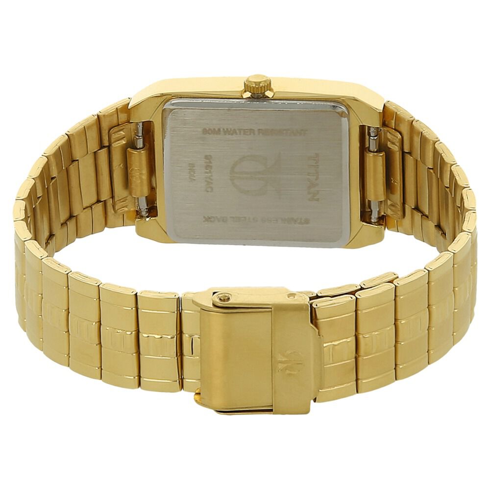 Titan Black Dial Analog with Date Metal Strap watch forMen