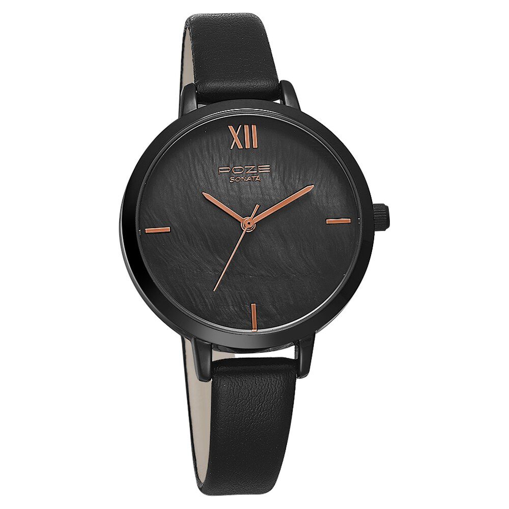 Womens black watches online on sale