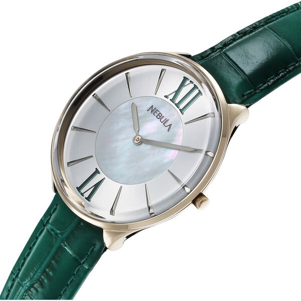 Titan Nebula 18 Karat Gold Quartz Analog Mother Of Pearl Dial Watch For Men - image number 2