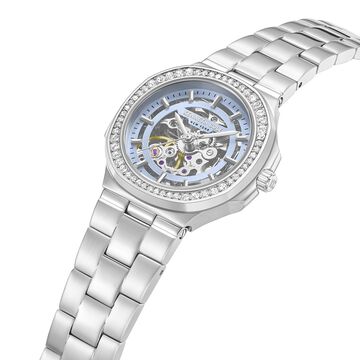 Kenneth Cole Automatic Automatic Blue Dial Silver Stainless Steel Strap Watch For Women