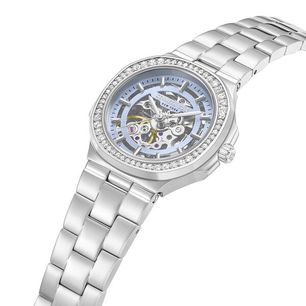 Kenneth Cole Automatic Automatic Blue Dial Silver Stainless Steel Strap Watch For Women - image number 3