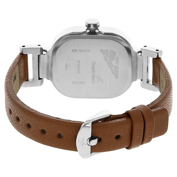 Fastrack Motorheads Quartz Analog Silver Dial Leather Strap Watch for Girls - image number 3