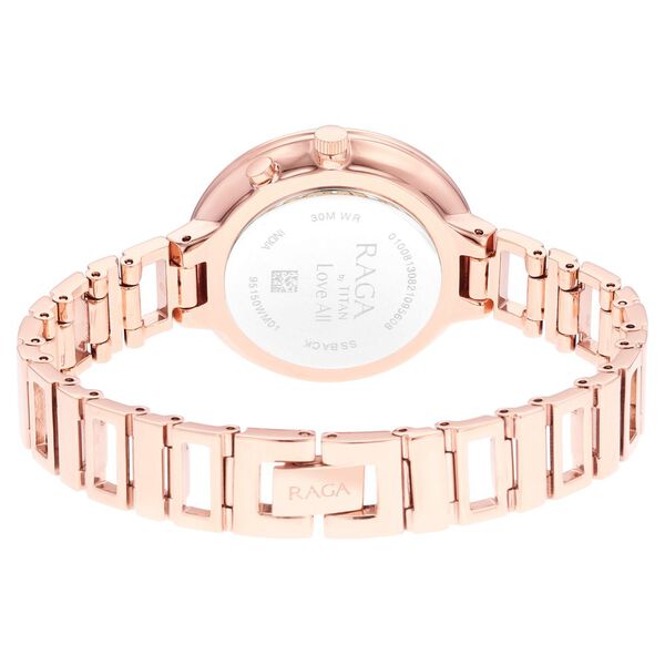 Titan Raga Love All Mother Of Pearl Dial Women Watch With Metal Strap - image number 5