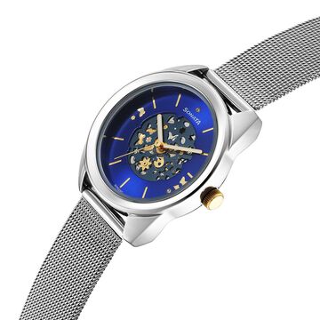 Sonata Unveil Quartz Multifunction Blue Dial Stainless Steel Strap Watch for Women