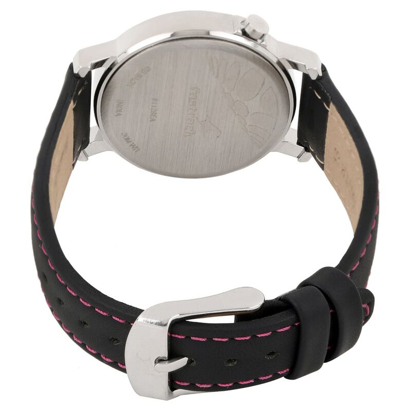 Fastrack Quartz Analog Black Dial Leather Strap Watch for Girls - image number 3