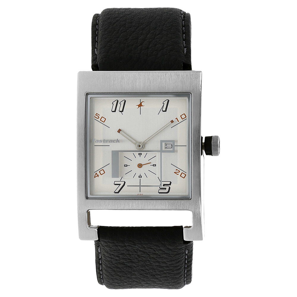 Buy Online Fastrack Essentials Quartz Analog White Dial Leather Strap Watch for Guys nl1478sl02 Titan