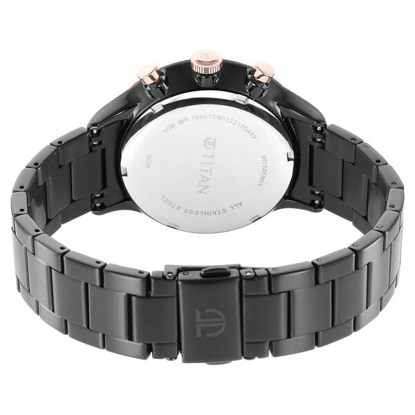 Titan Urban Magic Black Dial Analog Stainless Steel Strap watch for Men - image number 4