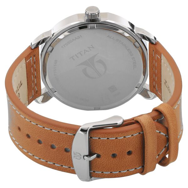 Titan Quartz Multifunction Blue Dial Stainless Steel Strap watch for Men - image number 3