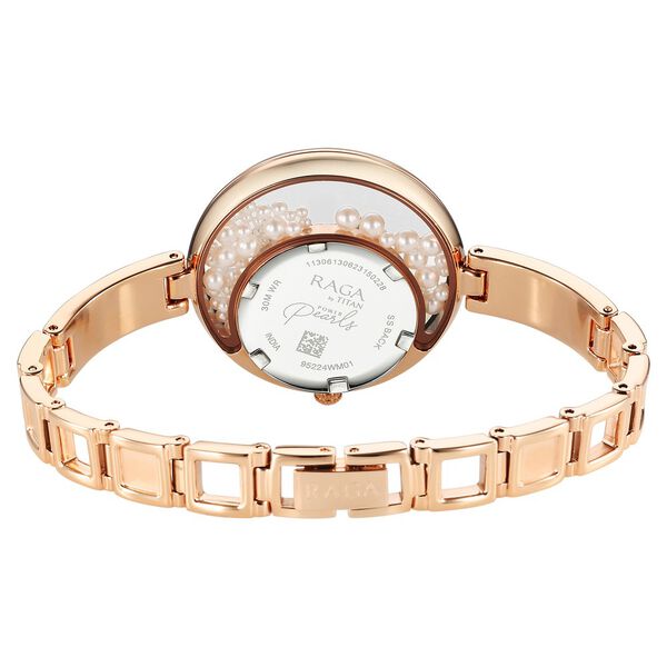 Titan Raga Power Pearls Quartz Analog White Dial with loose pearls Metal Strap Watch for Women - image number 6